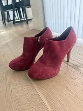 Vince Camuto Suede High-Heel Ankle Booties
